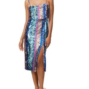 Sequin Striped Dress